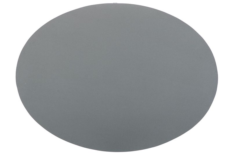 Oval Placemat Faux Leather 33x45 cm Gray - Tirolix
