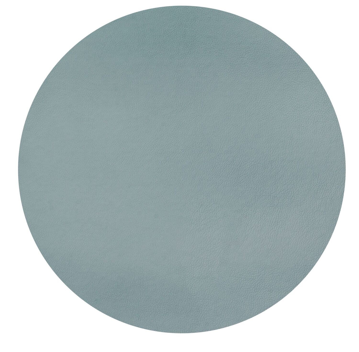 Round Placemat Faux Leather 38 cm Light Stone Blue - Tirolix