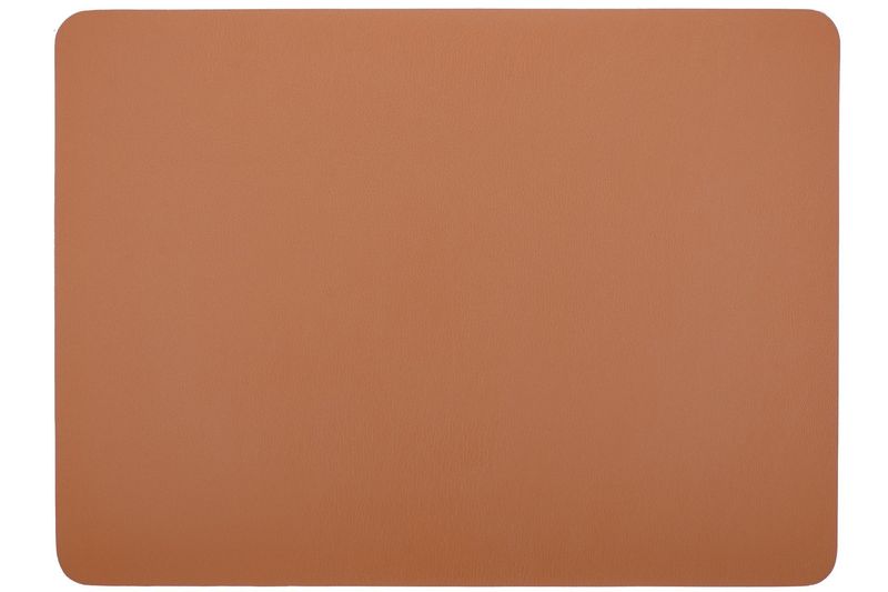 Peach Caramel Faux Leather Placemat 33x45 cm - Tirolix