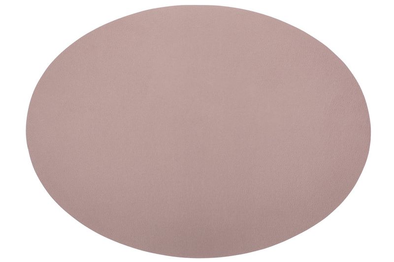 Oval Placemat Faux Leather 33x45 cm Mauve - Tirolix