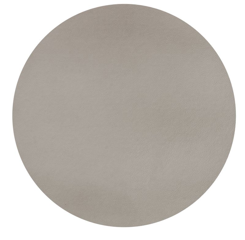 Round Placemat Eco-leather 38 cm Taupe - Tirolix