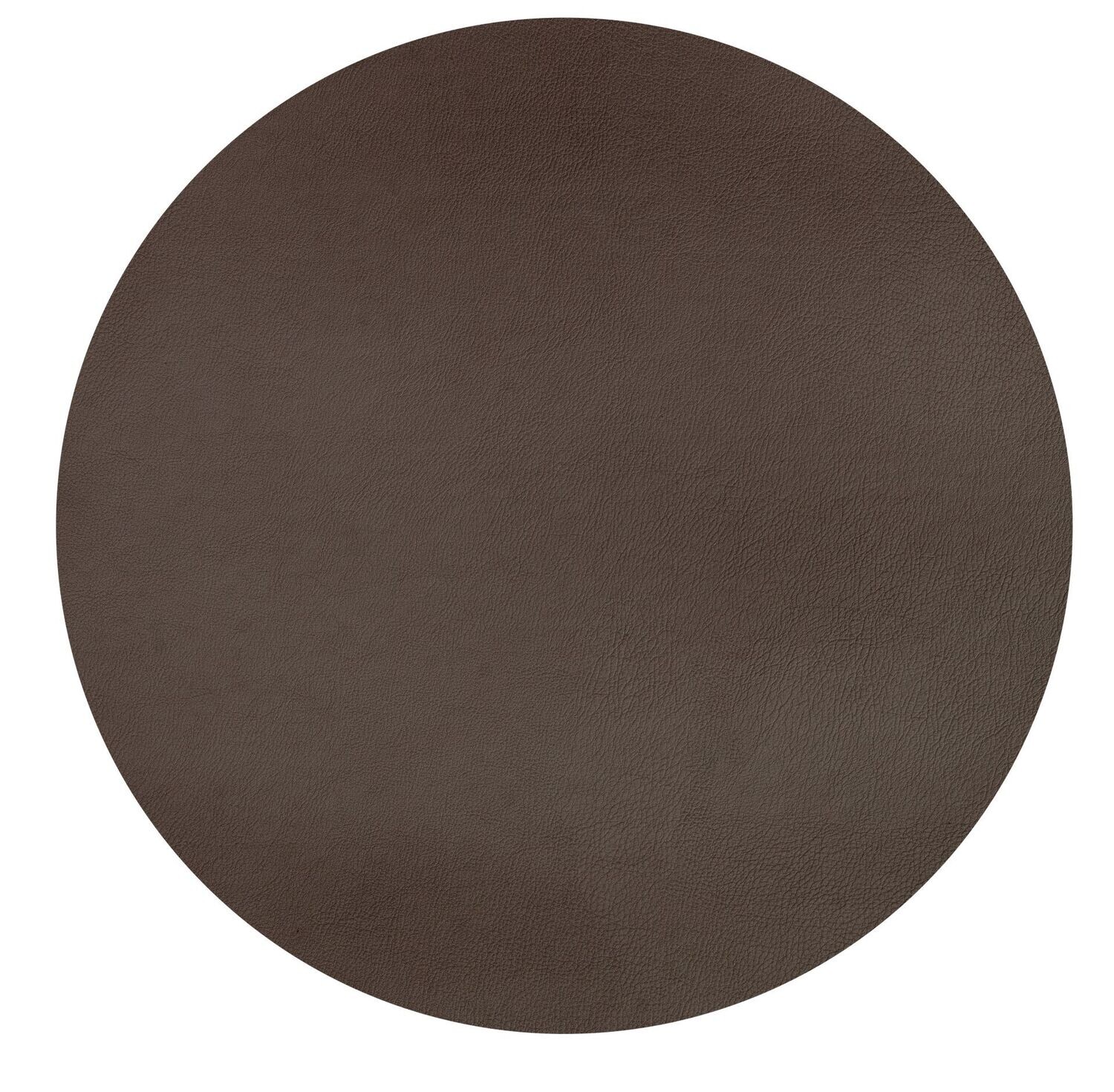 Round Placemat Faux Leather 38 cm Brown - Tirolix