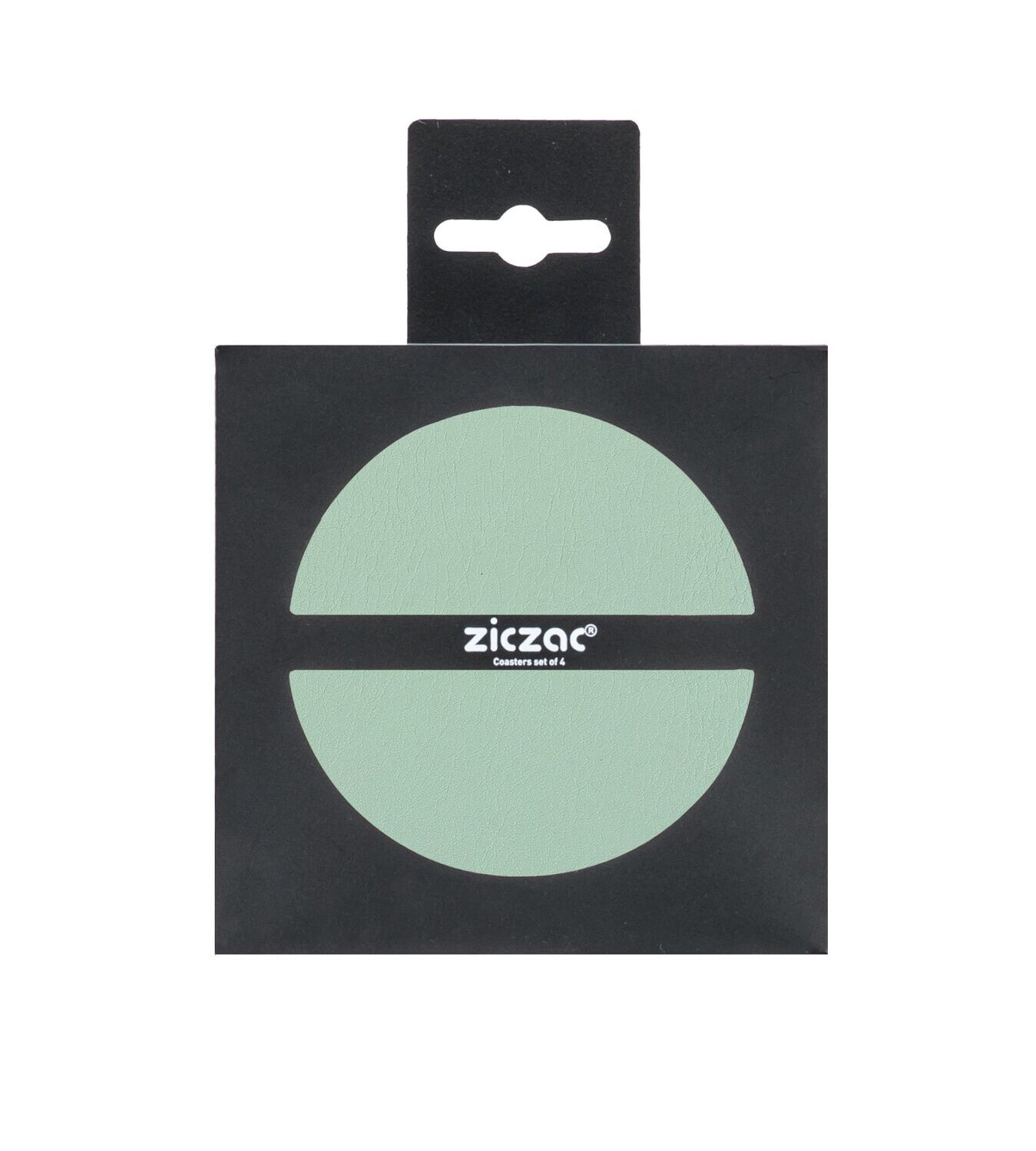 Eco-leather Coasters 4 Pcs. 10 cm Green - Tirolix