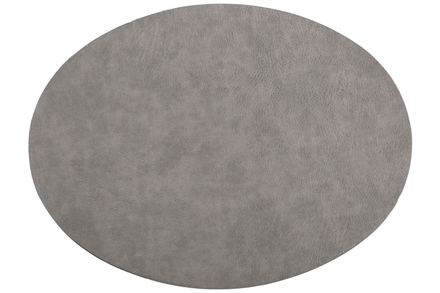 Oval Faux Leather Placemat 33x45 cm Grey - Tirolix