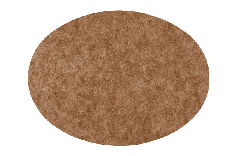 Oval Faux Leather Placemat 33x45 cm Bronze - Tirolix