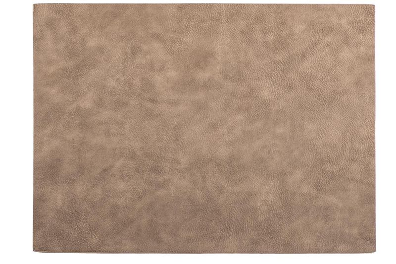 Faux Leather Placemat 33x45 cm Taupe - Tirolix