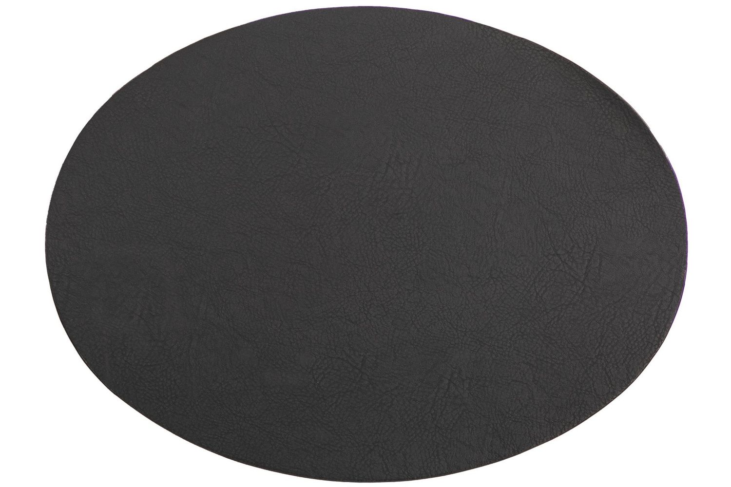 Oval Faux Leather Placemat 33x45 cm Black - Tirolix