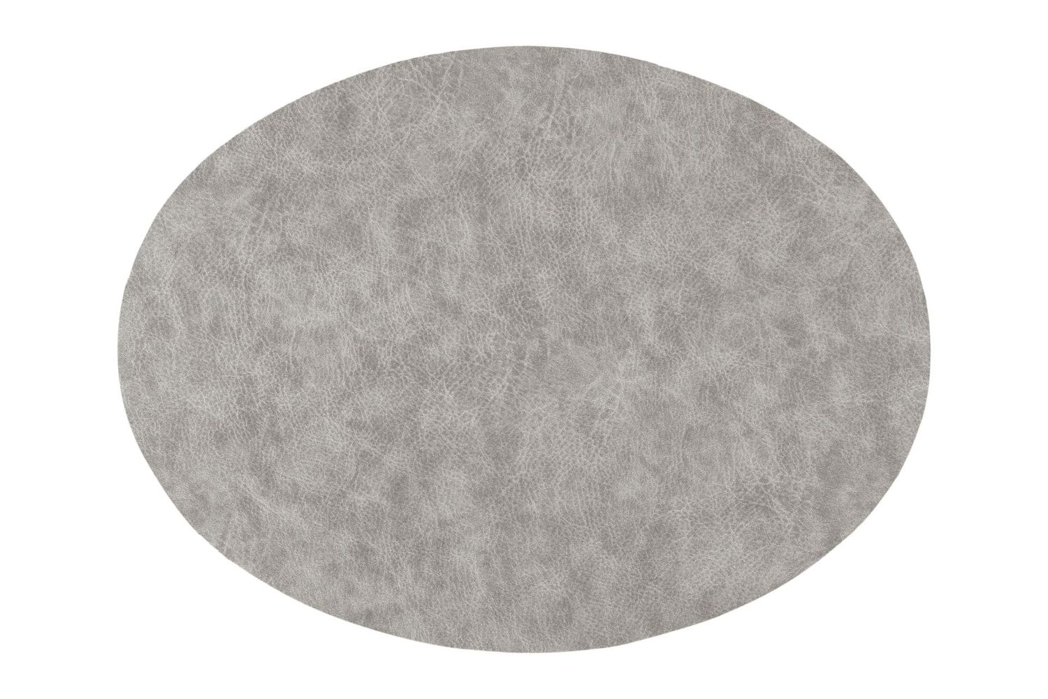 Oval Placemat Faux Leather 33x45 cm Light Gray - Tirolix