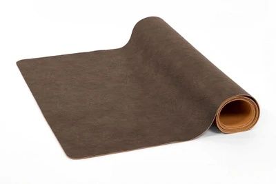Dark Brown Faux Leather Runner 44x145 cm - Tirolix