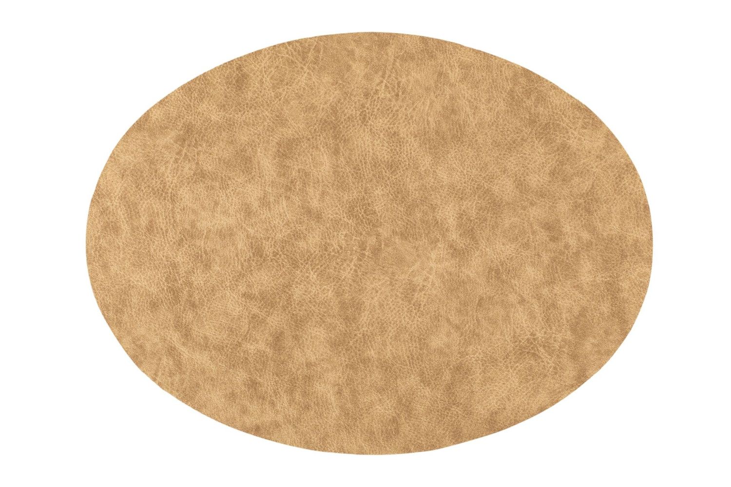 Oval Faux Leather Placemat 33x45 cm Gold - Tirolix