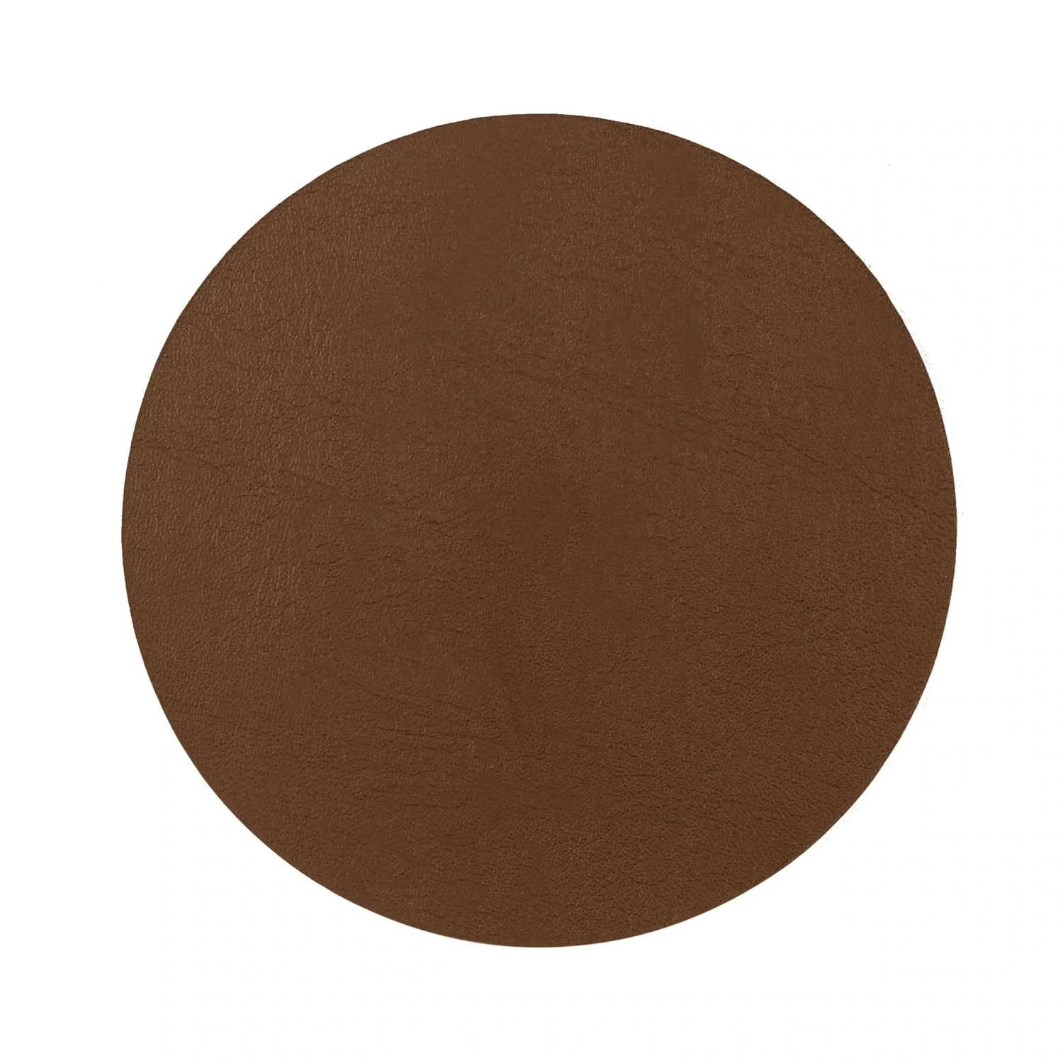 Recycled Leather Coasters Set of 4, 10 cm Brown - Tirolix