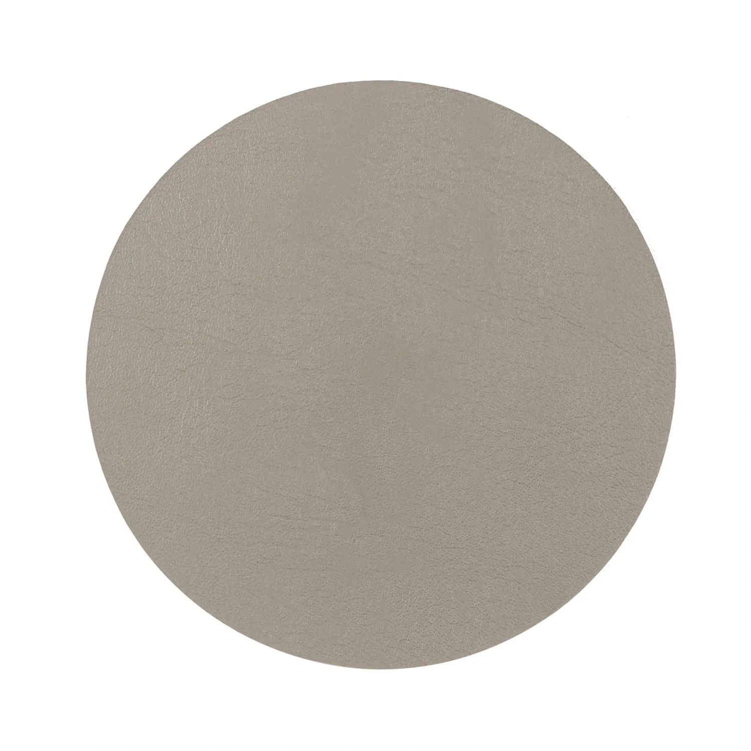 Recycled Leather Coasters Set of 4, 10 cm Taupe - Tirolix