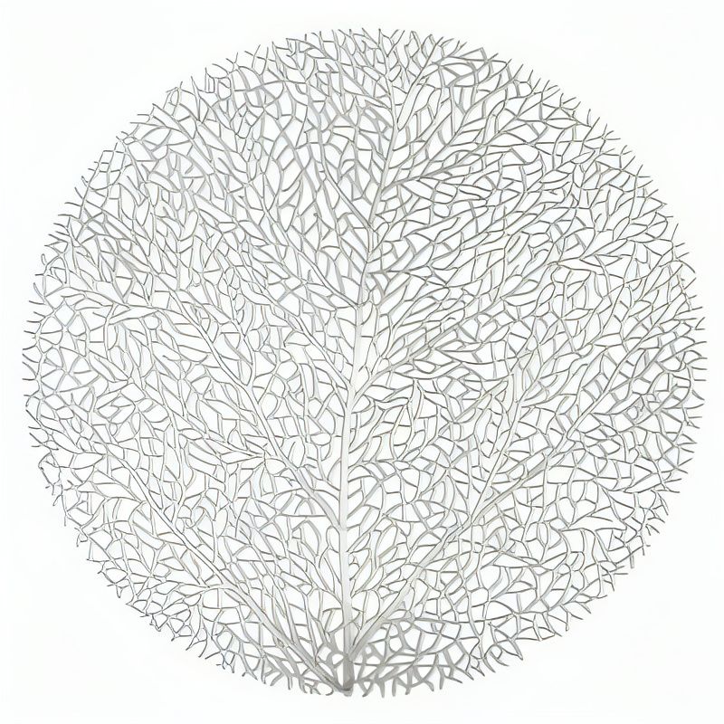 Glitter Tree Placemat 38 cm Silver - Tirolix