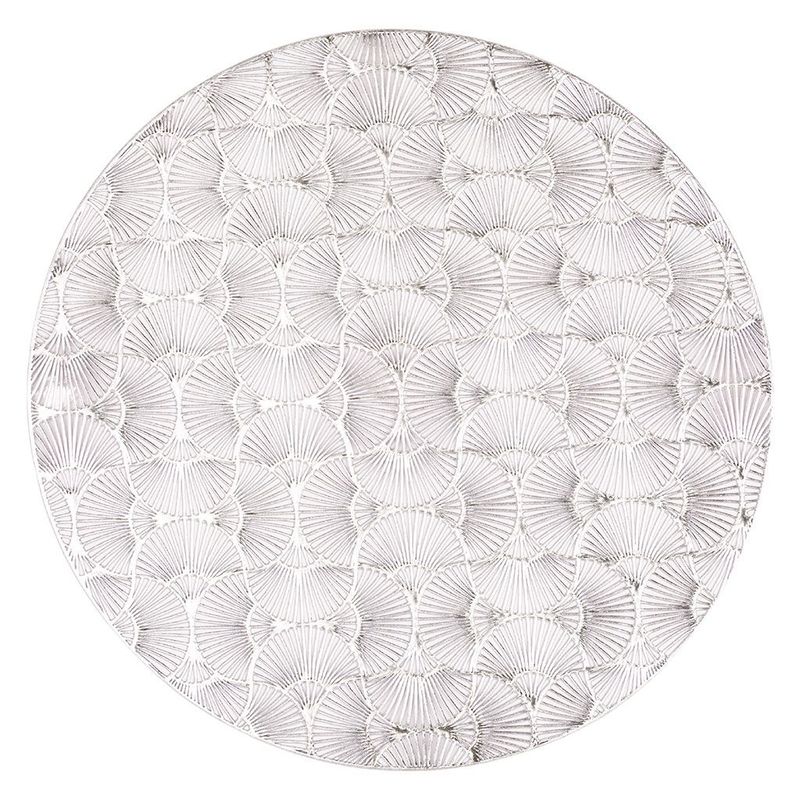 Fan Placemat 38 cm Silver - Tirolix