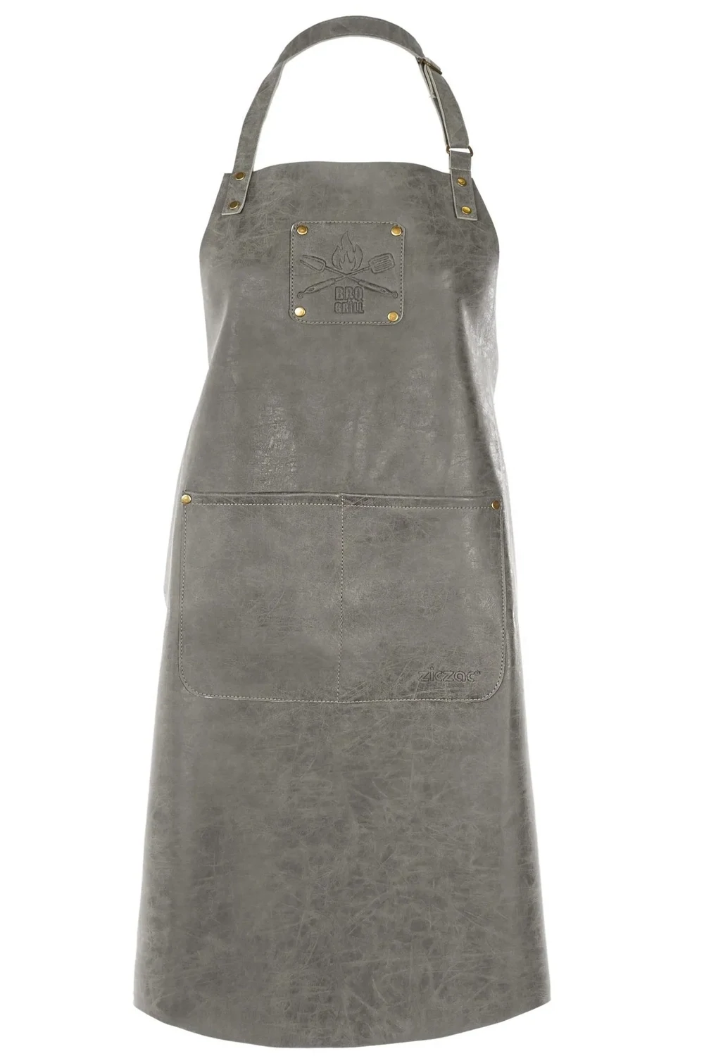 Eco-leather Apron with Logo 64 x 85 cm Grey - Tirolix