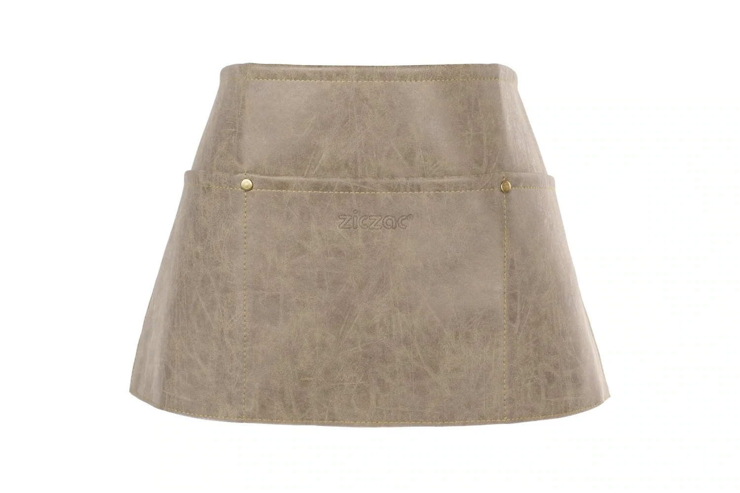 Faux Leather Apron 27 x 59 cm Taupe - Tirolix