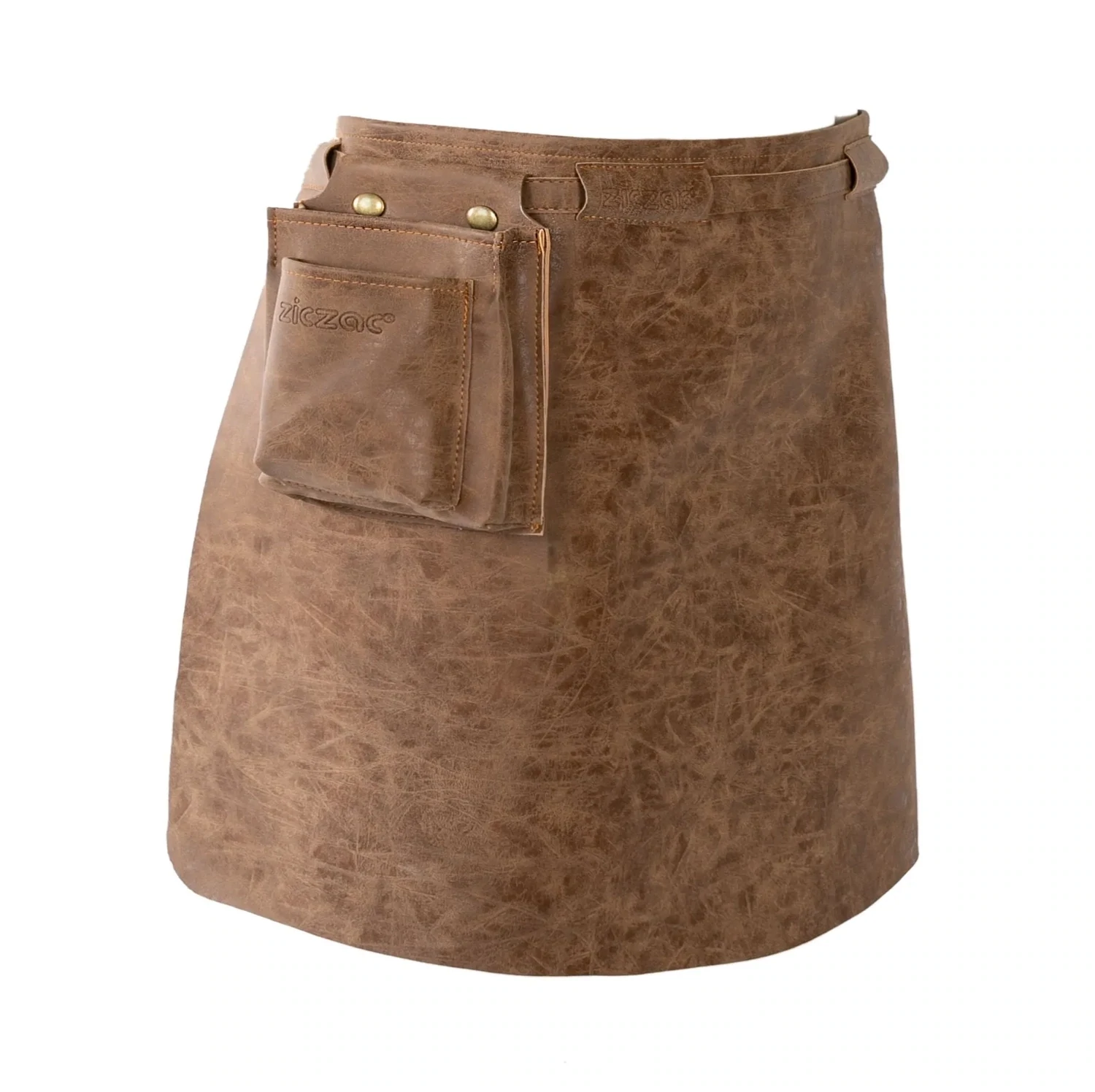 Light Brown Faux Leather Apron 70 x 45 cm - Tirolix