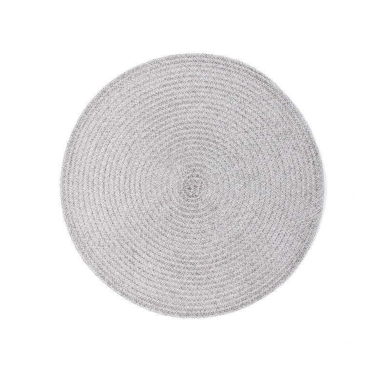 Round Melange Placemat 38 cm Taupe - Tirolix