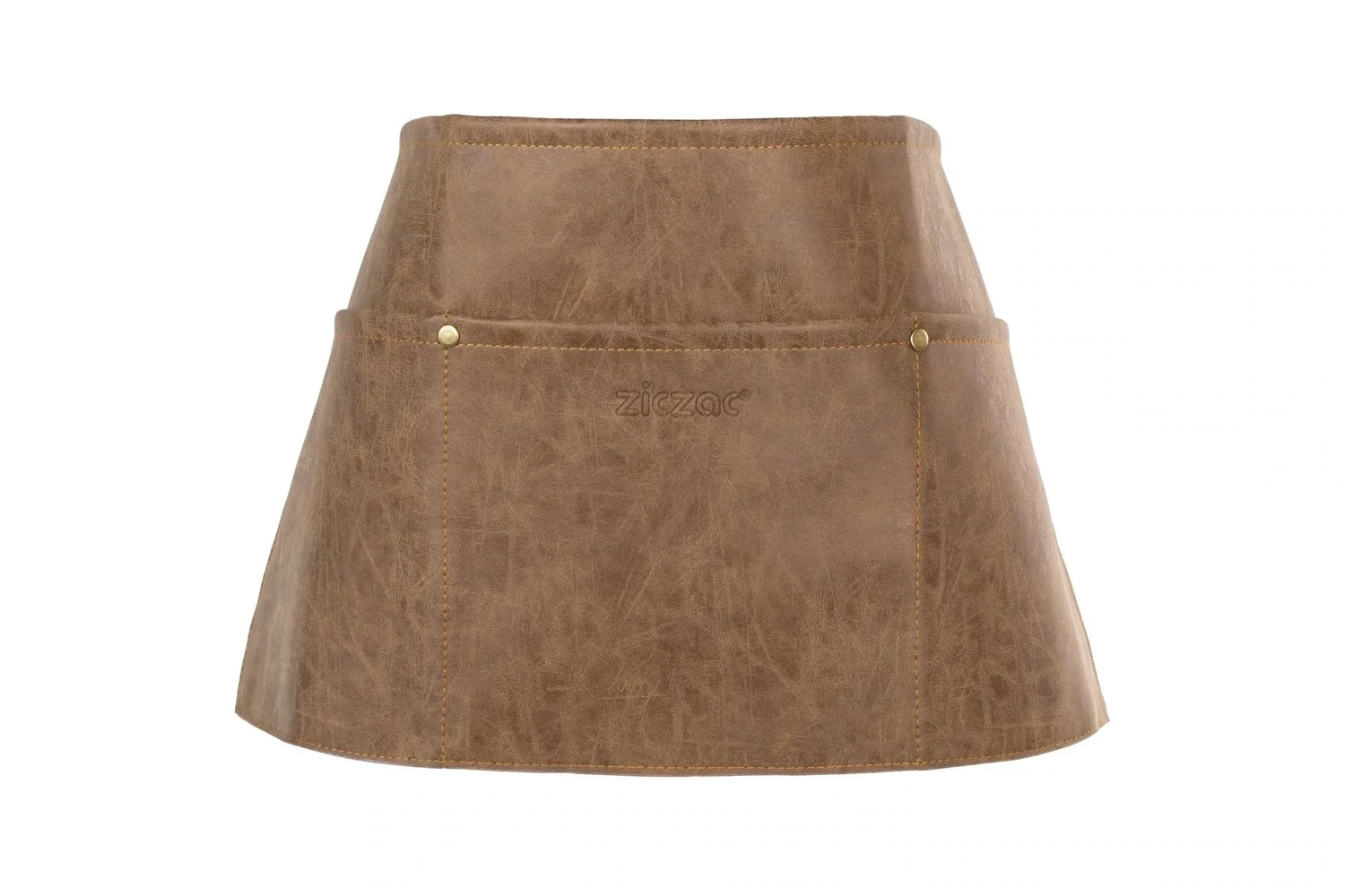 Faux Leather Apron 27 x 59 cm Light Brown - Tirolix