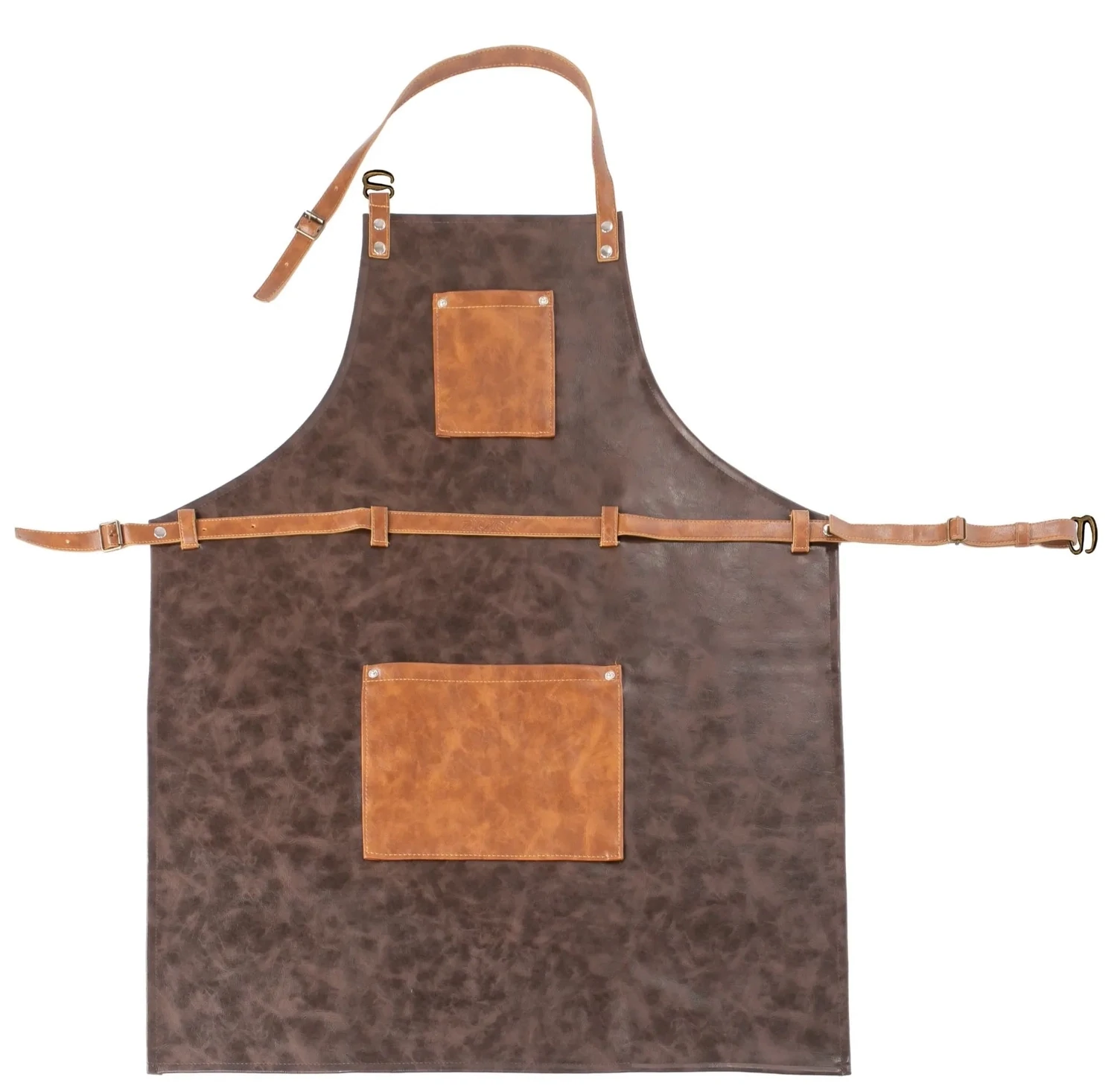 Eco-leather Apron 2 Colors 70 x 90 cm Brown - Tirolix