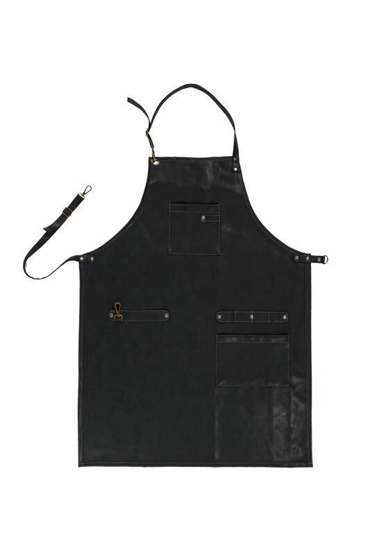 Eco-leather Apron 2 Colors 64 x 85 cm Black - Tirolix