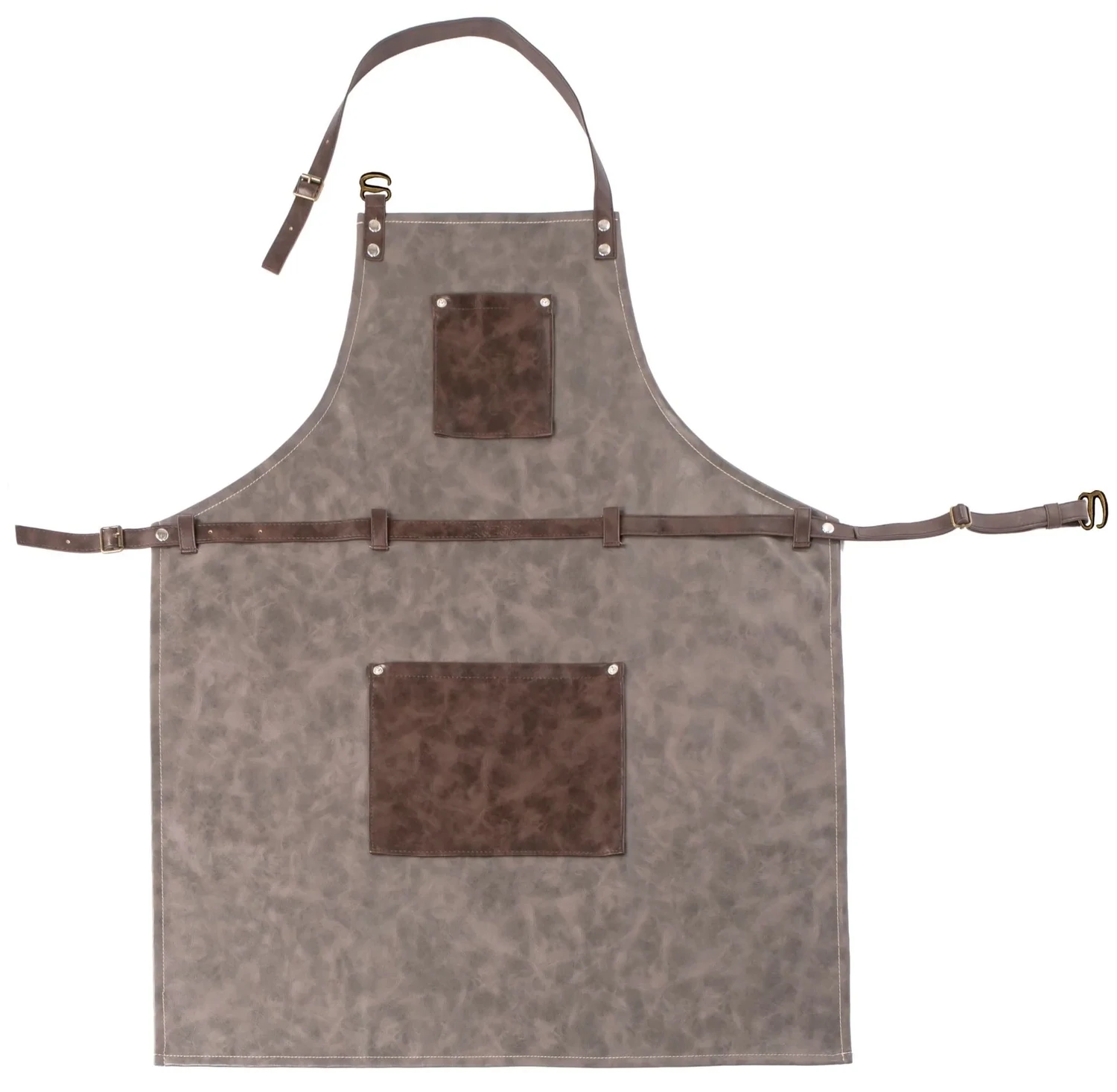 Eco-leather Apron 2 Colors 70 x 90 cm Grey - Tirolix