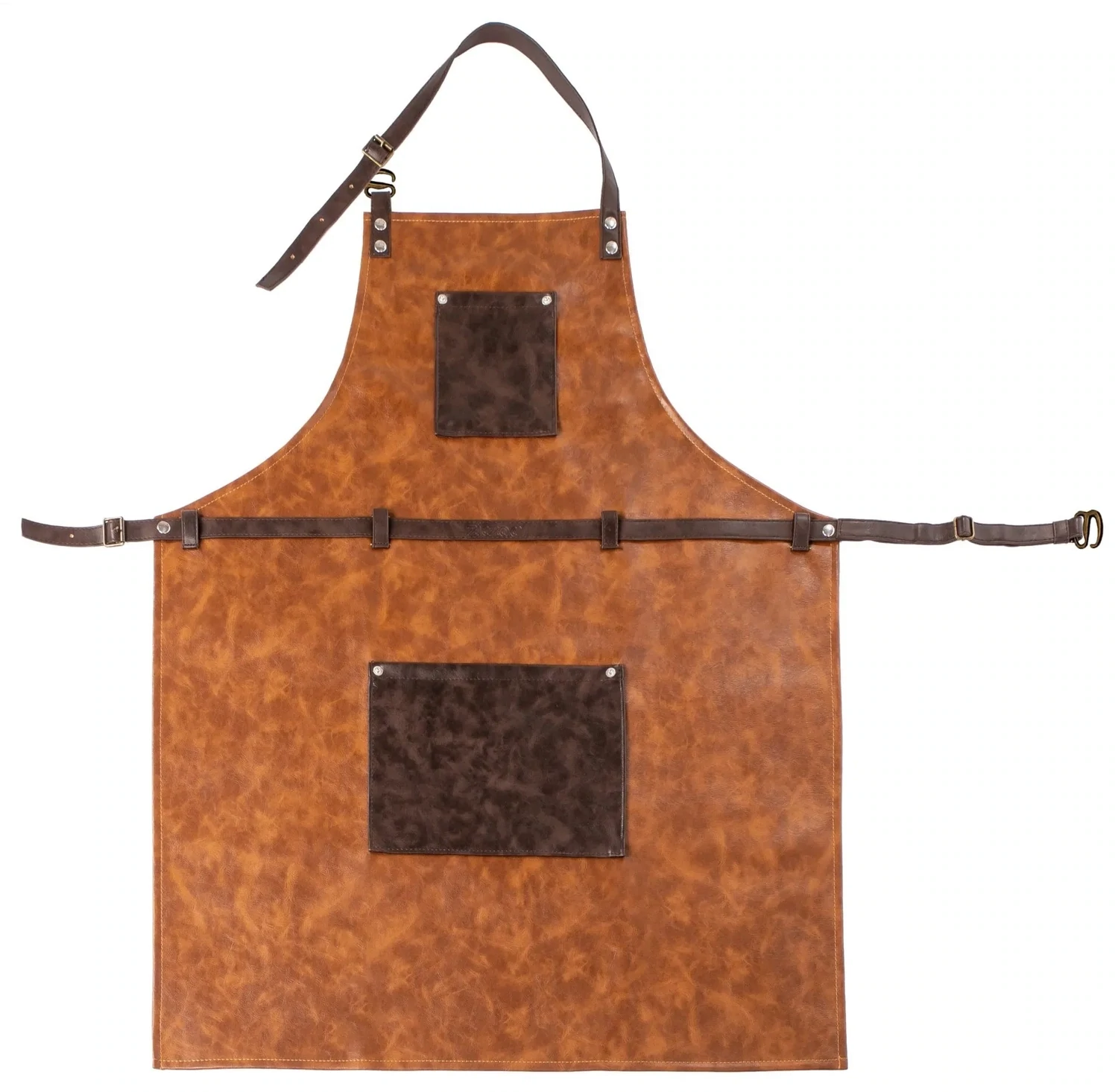Faux Leather Apron 2 Colors 70 x 90 cm Light Brown - Tirolix