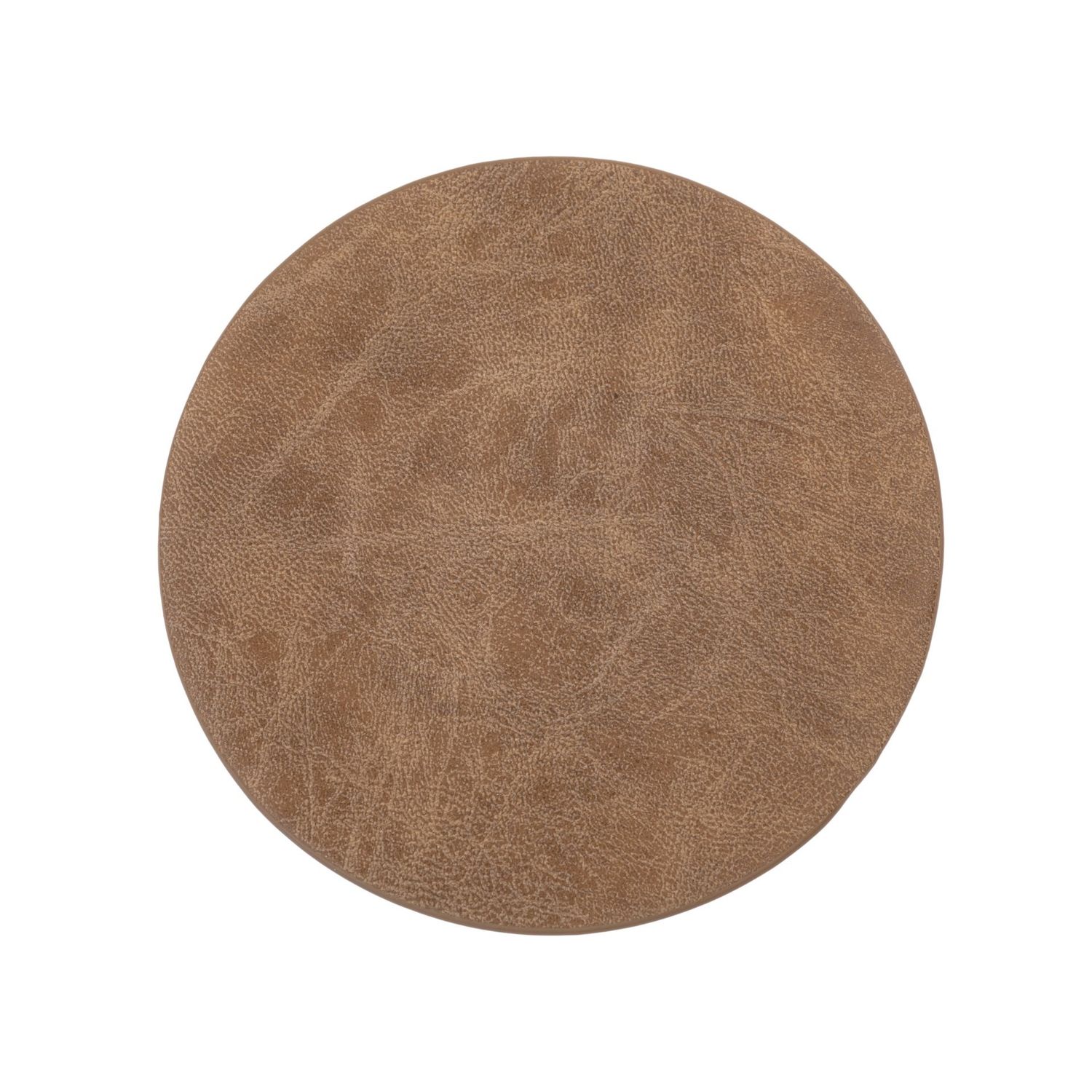 Light Brown Faux Leather Coasters 4 Pcs. 9.5 cm - Tirolix