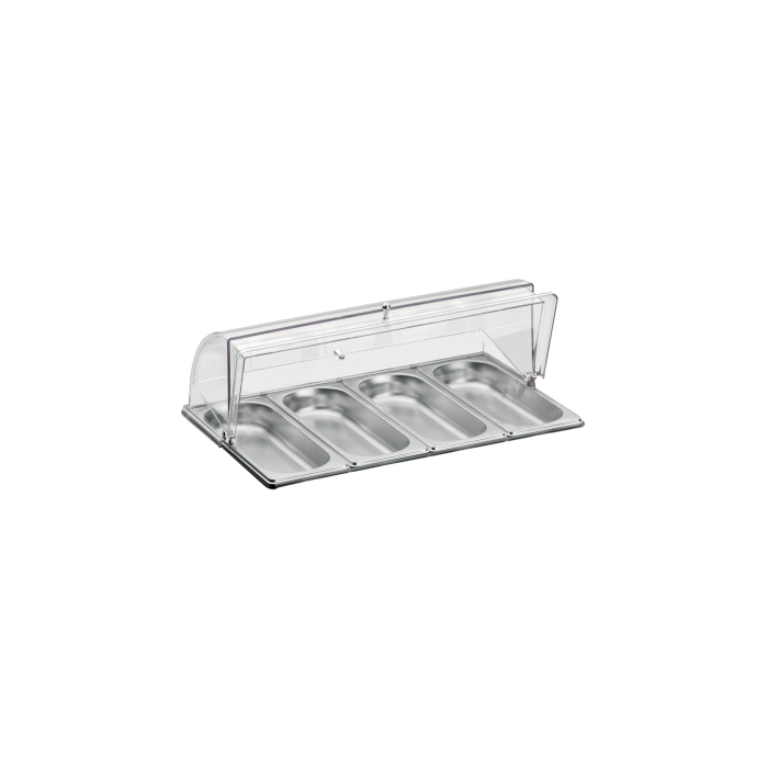 Refrigerated Vegetable Holder with 4 Compartments 54.7 x 34.2 cm - Pintinox