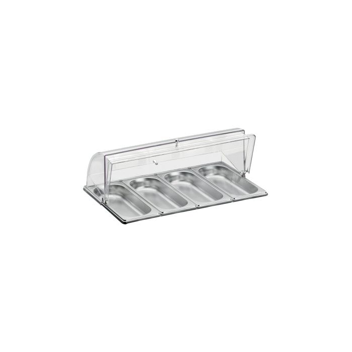 Refrigerated Vegetable Holder with 4 Compartments 54.7 x 34.2 cm - Pintinox