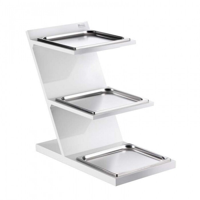 3-tier Stand with Square Refrigerated Trays 73 x 38 cm - Pintinox