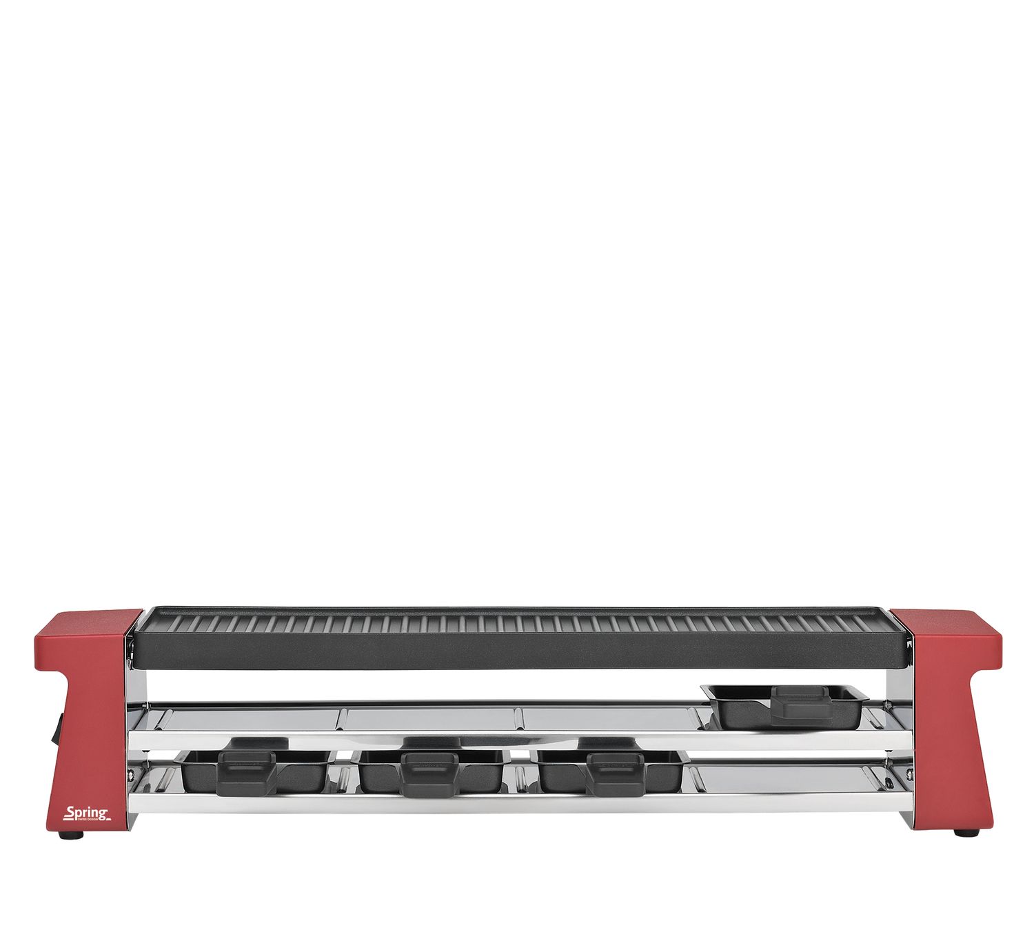 Raclette con piastra in alluminio rosso 54 x 10,5 cm Raclette4 Compact - Spring