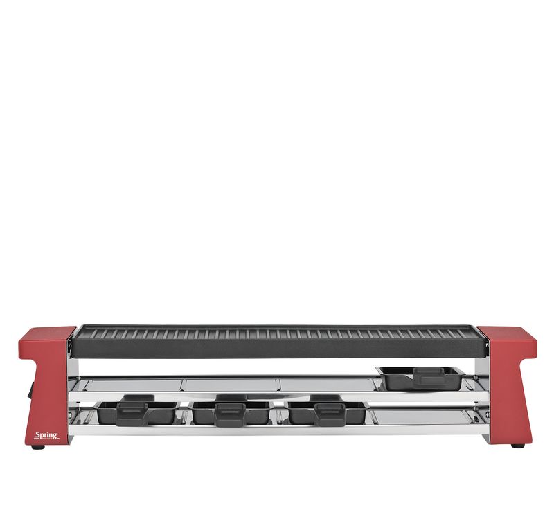 Raclette con piastra in alluminio rosso 54 x 10,5 cm Raclette4 Compact - Spring