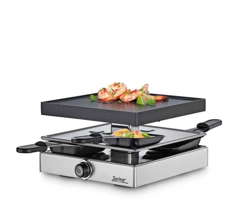 Raclette con piastra in alluminio 22,5 x 21,5 cm Raclette4 Classic - Spring