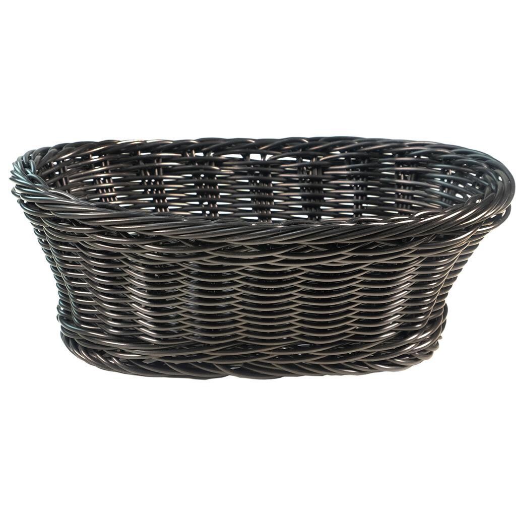 Cestino Ovale 25 x 19 cm Nero - Tirolix