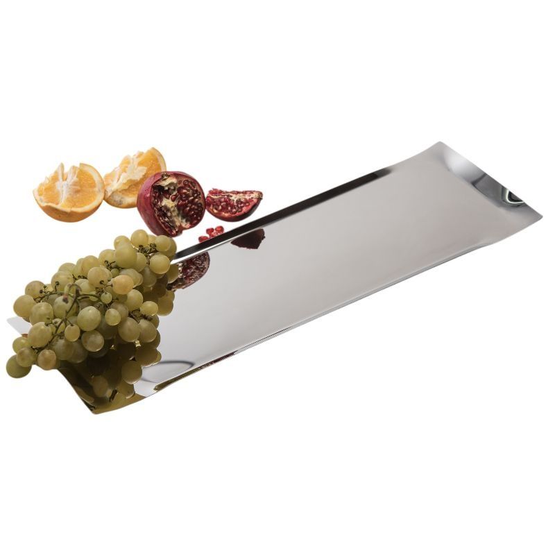 Super Polished Stainless Steel Tray 35 x 25 cm - Yegam