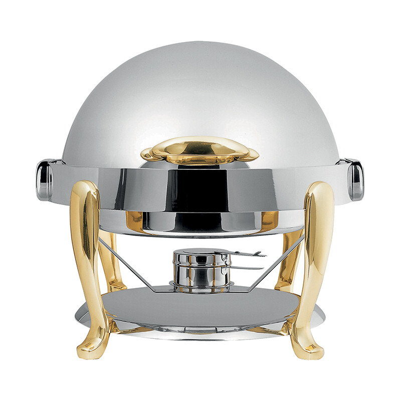 Round Brass Food Warmer, 33 cm Euri - Yegam
