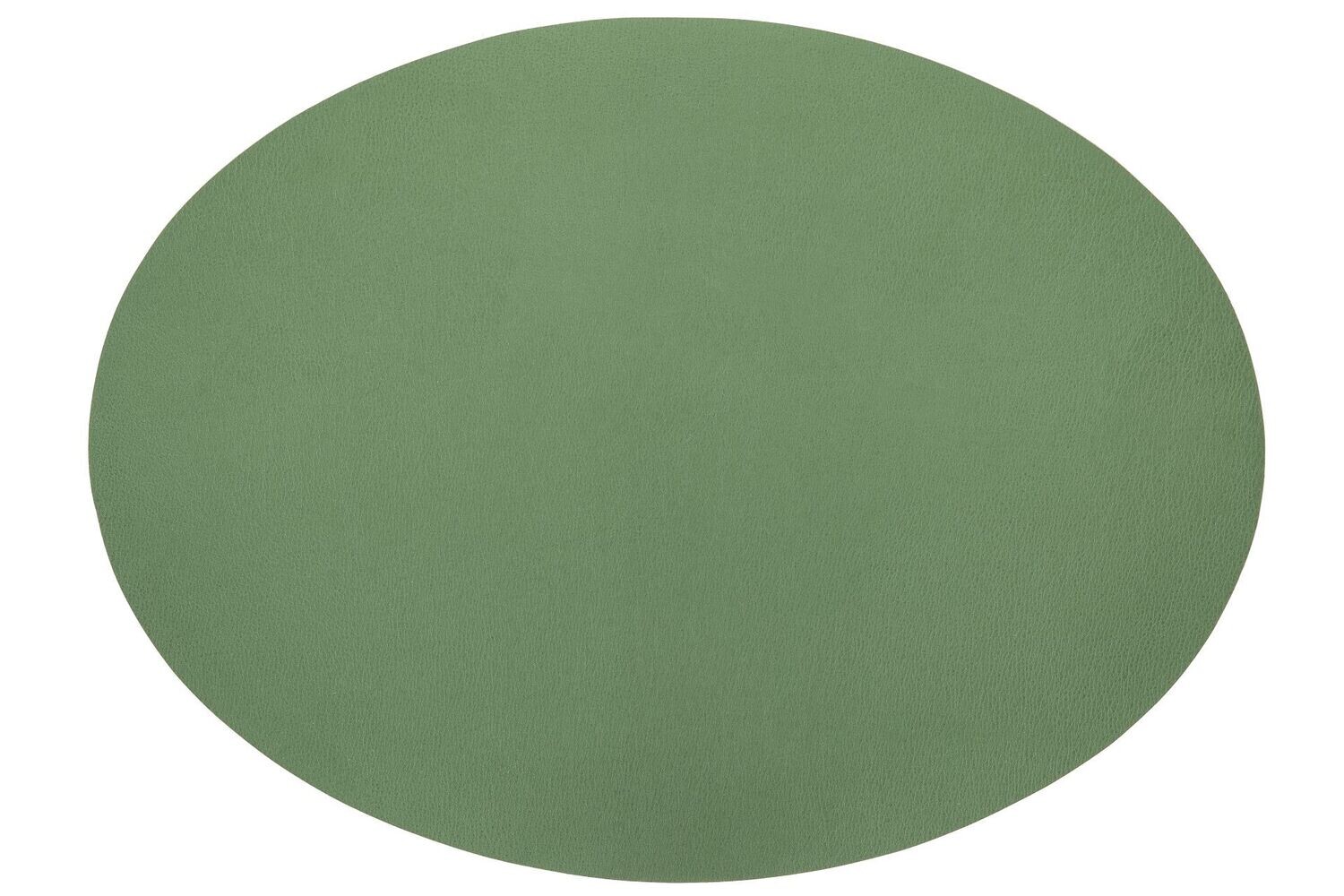 Oval Placemat Faux Leather 33x45 cm Dill Green - Tirolix