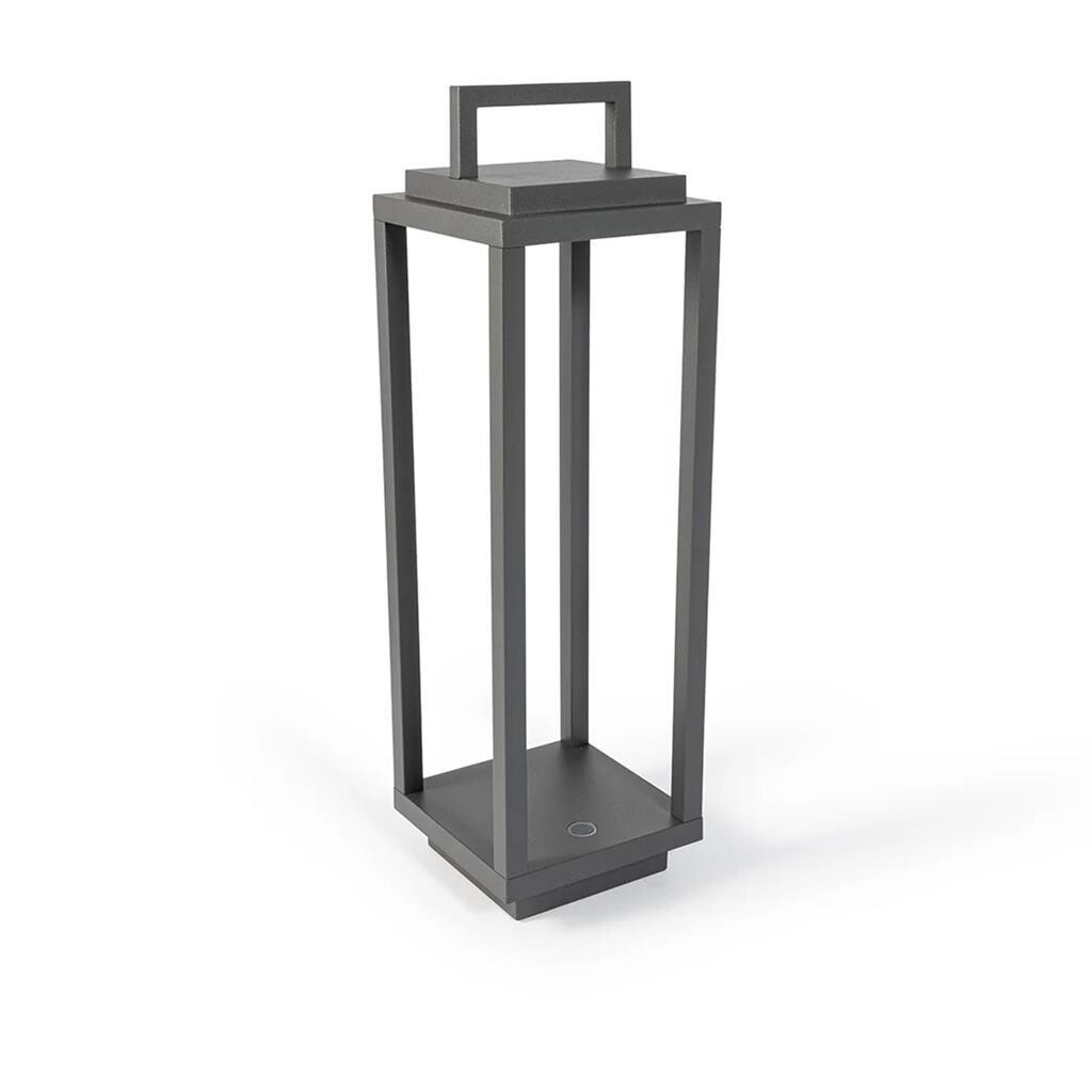 Abert Maxi Resort corten anthracite LED lamp 54 cm USB rechargeable for horeca tables
