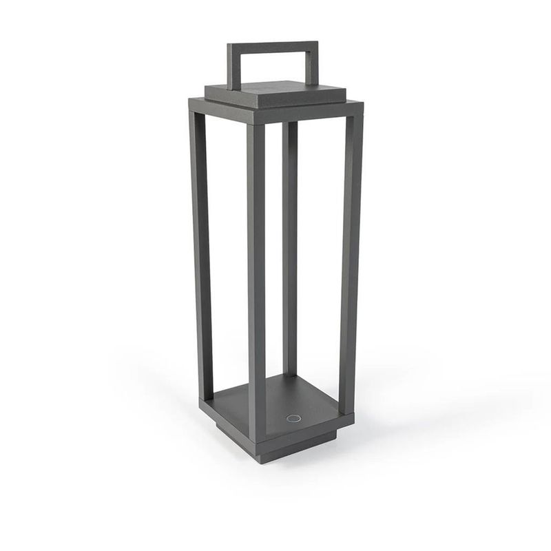 Abert Maxi Resort corten anthracite LED lamp 54 cm USB rechargeable for horeca tables