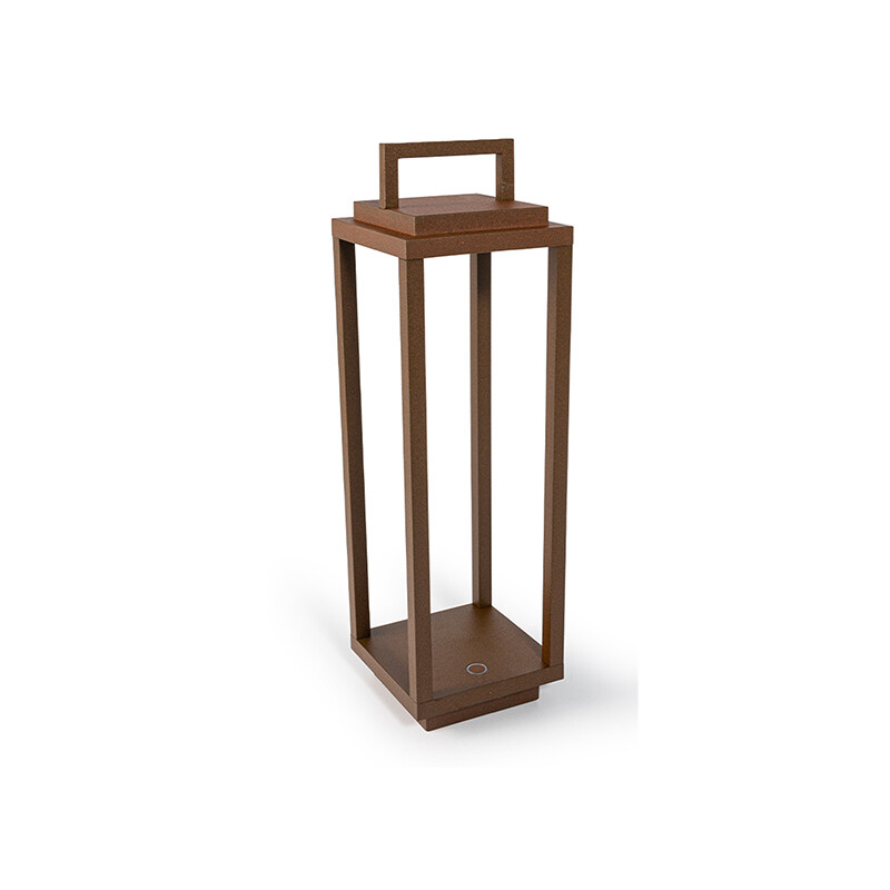 Abert Maxi Resort corten bronze LED lamp 54 cm USB rechargeable for horeca