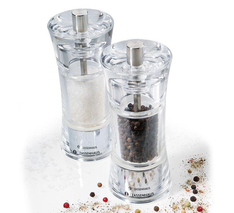 Pepper/Salt Grinder Set Aachen 14 cm Acrylic - Zassenhaus