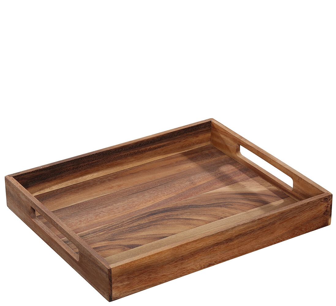 Angular acacia serving tray 44 x 36 x 6 cm Zassenhaus