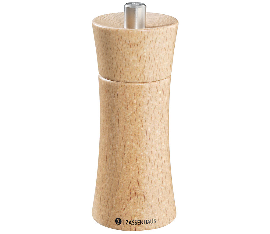 Salt mill natural beech wood 14 cm Frankfurt - Zassenhaus