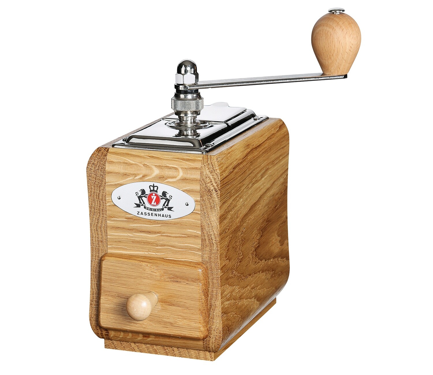 Coffee Grinder Natural Oak 20 cm Santiago - Zassenhaus