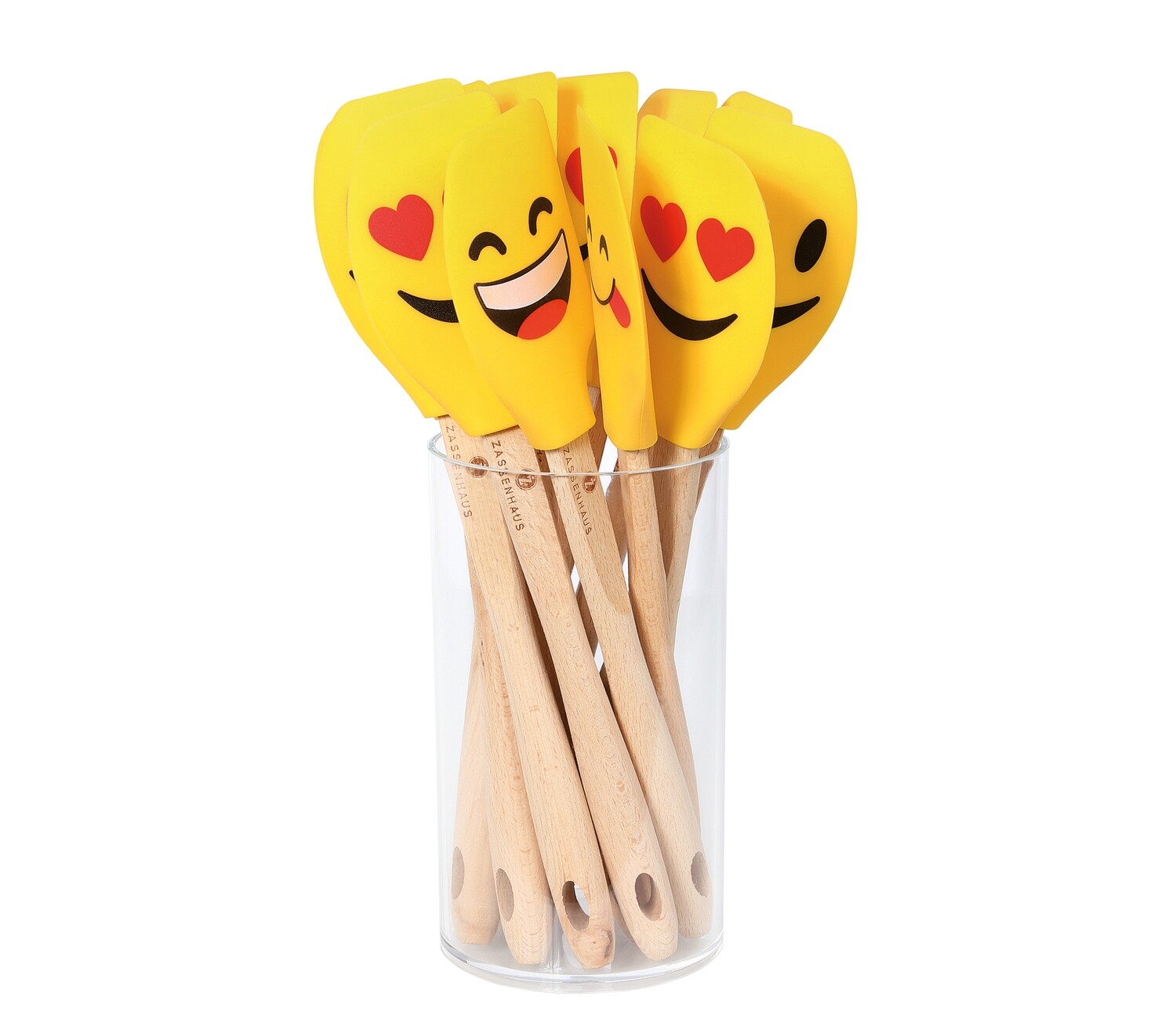 Spatel aus Buche/Silikon 30,5 cm Smiley - Zassenhaus