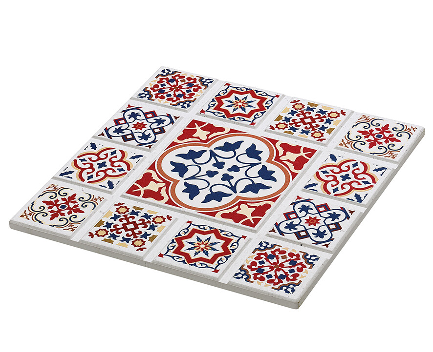 Ceramic/Cork Trivet 20 cm Blume Casablanca - Zassenhaus