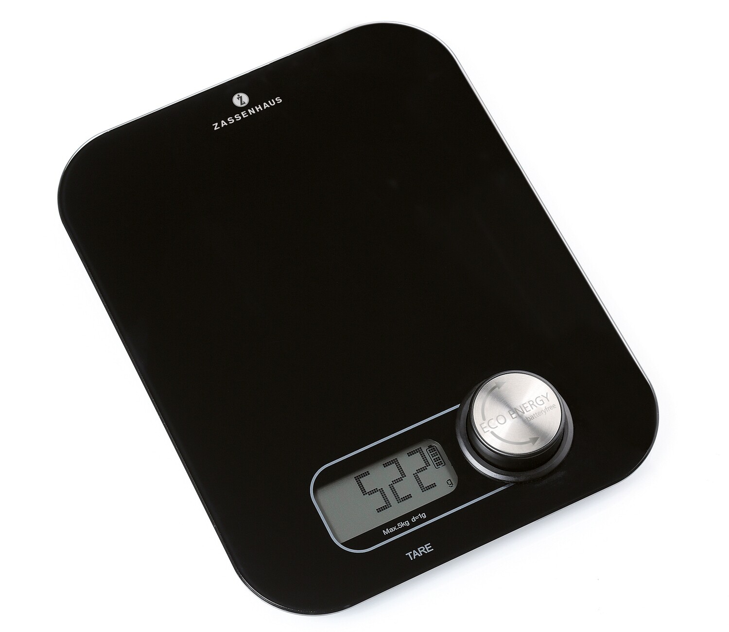 Digital Scale Black 24.5 cm Eco Energy - Zassenhaus