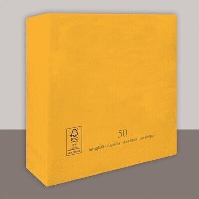 Sunny yellow 3 ply napkin 40x40 cm for horeca restaurants and catering Tirolix