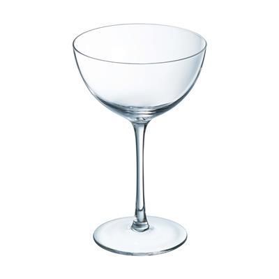 Champagne coupe 21 cl clear glass with wide bowl for professional Horeca service